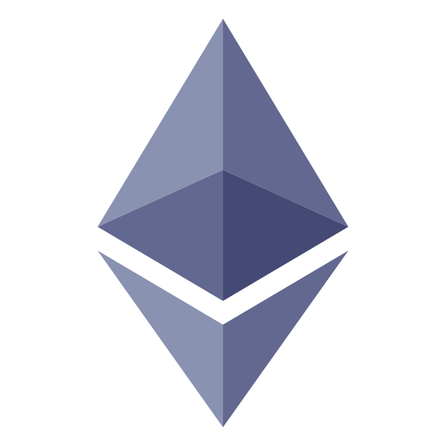 Crypto Mining - Ethereum logo purple